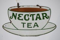 Lot 14 - 'Nectar' tea enamel advertising sign, in the...