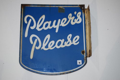 Lot 16 - 'Players Tobacco and Cigarette' enamel...