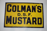 Lot 19 - 'Colmans A.S.F. Mustard' enamel advertising...
