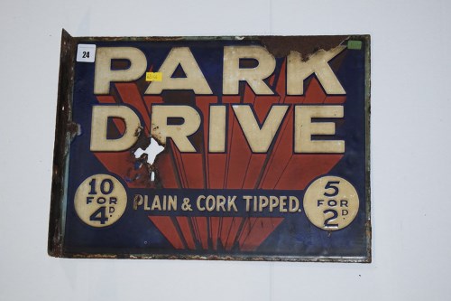 Lot 24 - 'Park Drive Plain & Cork tipped' enamel...