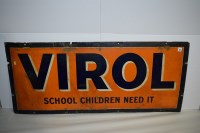 Lot 35 - 'Virol' enamel advertising sign, inscribed...