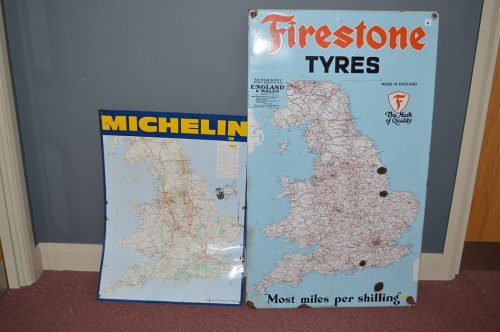 Lot 40 - 'Firestone Tyres' enamel advertising sign,...