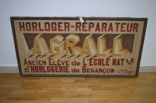 Lot 42 - A French advertising canvas inscribed...