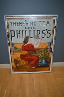 Lot 64 - 'Phillips's Tea' enamel advertising sign,...