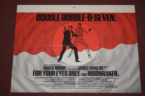 Lot 78 - 'James Bond' double feature British quad film...