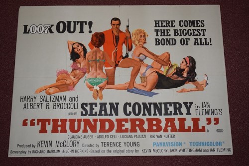 Lot 79 - 'James Bond Thunderball' (1965) British Quad...