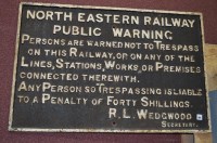 Lot 109 - A 20th Century cast iron North East Railways...