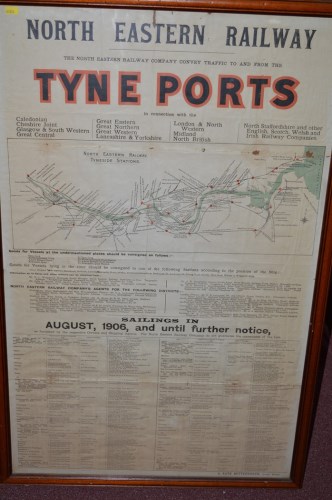 Lot 113 - North Eastern Railways 'Tyne Port' map and...