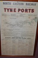 Lot 113A - North Eastern Railways 'Tyne Port' map and...