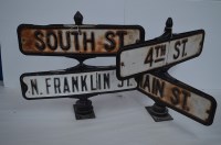 Lot 114 - Two American street signs, one for South...
