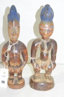 Lot 128 - Yoruba carved wooden Ibeji figures, Reckitts...