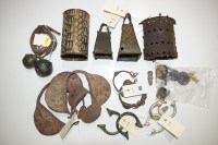 Lot 135 - West African tribal items, to include: rattle...