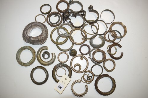 Lot 136 - West African tribal jewellery, to include:...