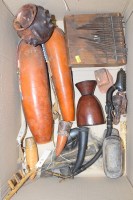 Lot 144 - African Tribal items, to include: a kalimba; a...