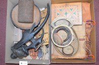 Lot 147 - African tribal items, to include: carved...
