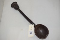 Lot 169 - A West African baule spoon, with carved head...