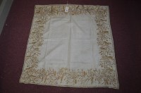 Lot 196 - An early 20th Century Turkish linen tablecloth,...