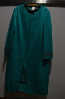 Lot 201 - A 1960's green wool dress and three-quarter...