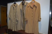 Lot 216 - Two gentleman's Burberry beige trench coats;...