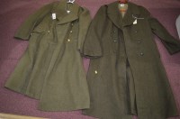 Lot 217 - A WWII French Great Coat stamped ''Baulchan &...