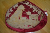 Lot 263 - A 20th Century pouffe with applied dog...