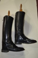 Lot 267 - A pair of black leather riding boots, size 6/7...