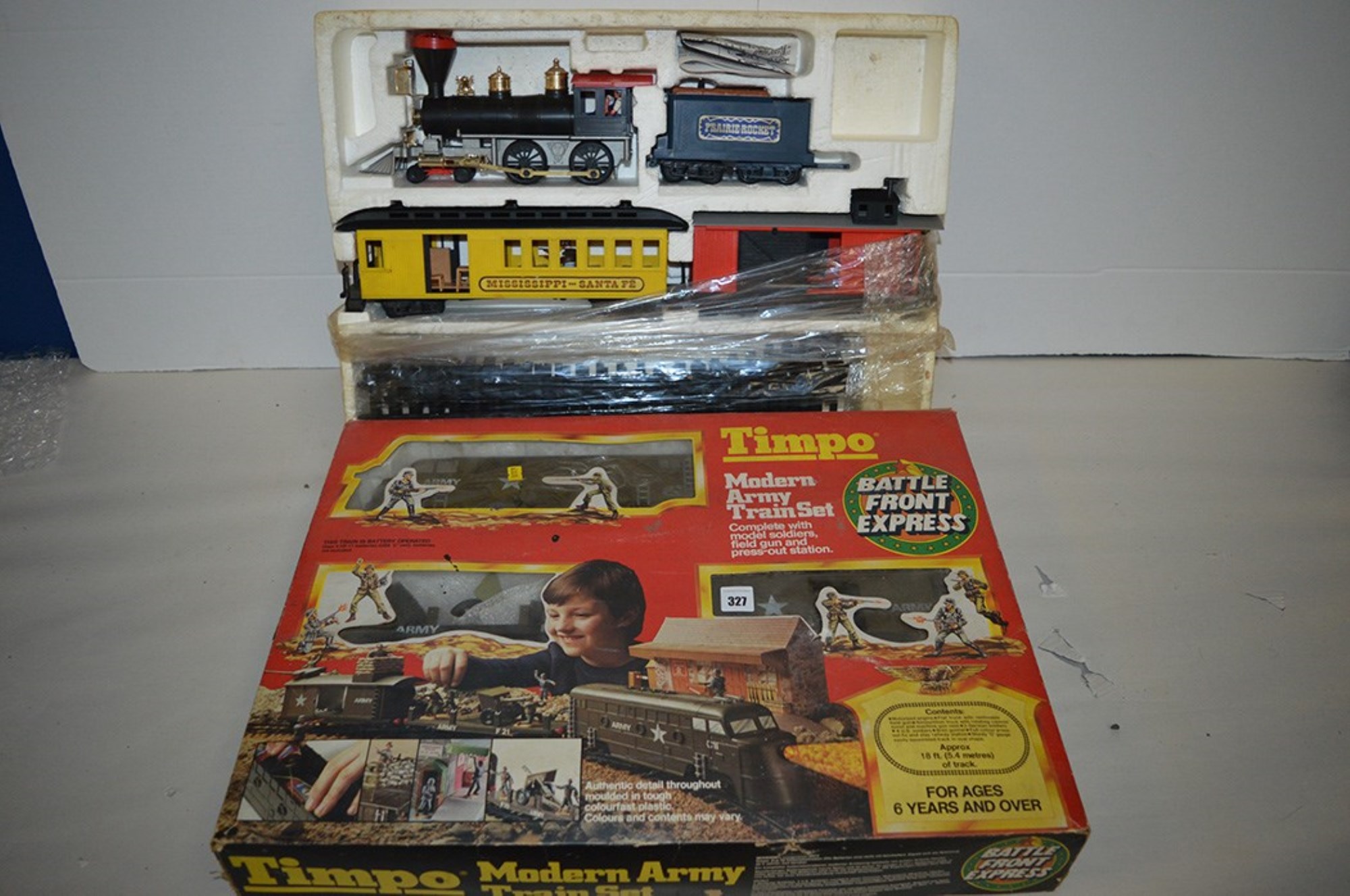 Lot 327 - A Timpo Modern Army train set, boxed;