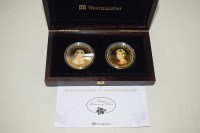 Lot 342 - The Princess Diana 18ct. gold coin pair, boxed,...