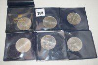 Lot 365 - Silver commemorative coins, comprising:...