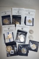 Lot 366 - Silver commemorative coins, to include: United...
