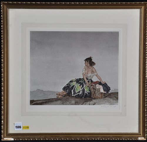 Lot 1506 - After Sir William Russell Flint - lady with...