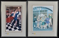 Lot 1510A - After Beryl Cook - ''Tango in Bar Sur'', and ''...
