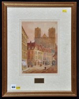Lot 1576 - Edwin Nevil - ''Rheims'', signed and inscribed,...
