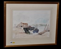 Lot 1584 - Peter Knox - ''Low Tide The Old Quay, Berwick''...