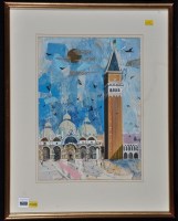 Lot 1600 - D*** Borlase - ''The Piazza, Venice'', signed...