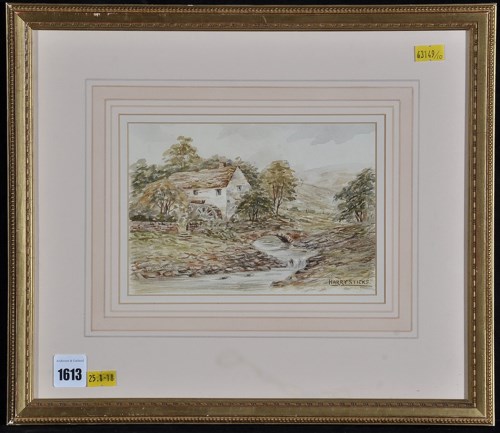 Lot 1613 - Attributed to Harry James Sticks - a watermill...