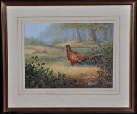Lot 1622 - Alistair Proud, SWLA - Pheasants in a meadow...
