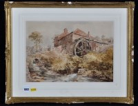 Lot 1663 - John Henry Mole - an old watermill, signed and...