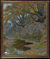 Lot 1666 - John Charlton - ''A Wet Day in October'' - a...