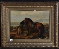 Lot 1724 - 19th Century British School - two dogs and two...