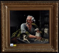 Lot 1727 - R*** Harding - ''The Miser'', signed and dated...