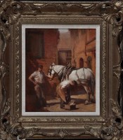 Lot 1741 - John R*** Townsend - farriers shoeing a horse,...