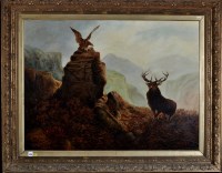 Lot 1756 - After Sir Edwin Landseer - a stag and an eagle...