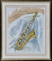 Lot 1788 - Denis Coote - ''Study of a saxophone'', signed...
