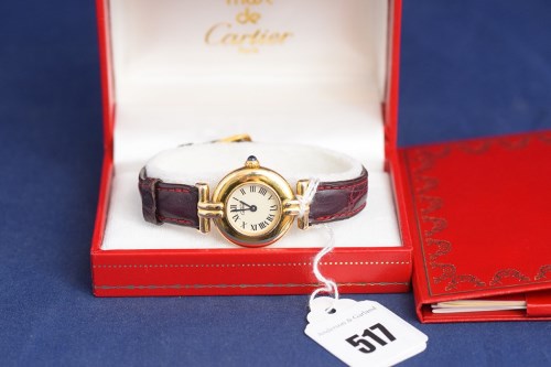 Lot 517 - A Must de Cartier, Paris lady's wristwatch, in...
