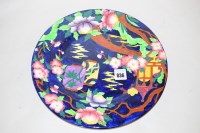 Lot 836 - A Maling 'Japanese Lantern' plate, on cobalt...
