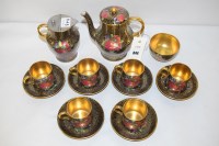 Lot 844 - A Maling gilded 'Orchard & Cobble' coffee...