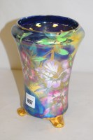 Lot 867 - A Maling 'Azalea' lustre glaze vase, raised on...