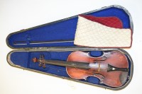 Lot 916 - An early 20th Century violin, bearing Antonius...