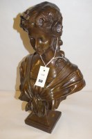 Lot 938 - A modern Art Nouveau style bust of a woman,...